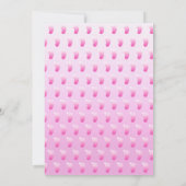 仮想オンライン長距離シャワーベビーガール足 招待状 (裏面)