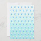 仮想オンライン長距離シャワー男の赤ちゃん足 招待状 (裏面)