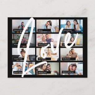 仮想オンライ最高のンの友達カスタム12写真の愛 ポストカード