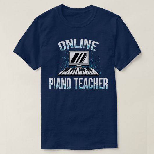 仮想オ学ンラインピアノ先生 Tシャツ (デザイン正面)
