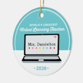 仮想オ学ンライン先生ギフト セラミックオーナメント (左)