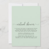 仮想オ男女兼用プション付きベビーシャワー 招待状 (裏面)