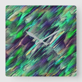 仮想カラフルの停止状態またはレイヤの破棄 スクエア壁時計