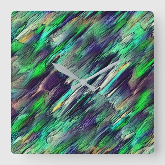 仮想カラフルの停止状態またはレイヤの破棄 スクエア壁時計 (正面)