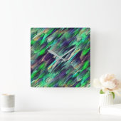 仮想カラフルの停止状態またはレイヤの破棄 スクエア壁時計 (ホーム)