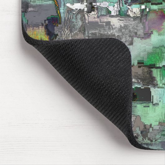 仮想カラフル岩は灰色から緑に優勢 マウスパッド (コーナー)