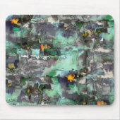 仮想カラフル岩は灰色から緑に優勢 マウスパッド (正面)