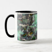 仮想カラフル岩は灰色から緑に優勢 マグカップ (左)