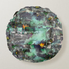 仮想カラフル岩は灰色から緑に優勢 ラウンドクッション