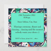 仮想カラフル花（紫の線） 招待状 (裏面)