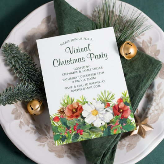 仮想クリスマスウィンターフローラパーティーオンライン 招待状