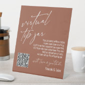 仮想コンテンポラリーチップJAR QRコードテラコッタ 台座サイン (インサイチュ)