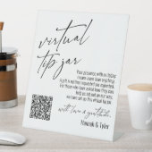 仮想コンテンポラリーヒントJAR QRコードホワイト 台座サイン (インサイチュ)