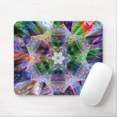 仮想サイケデリック星、アクリルまたはネオン抽象芸術 マウスパッド (マウス)