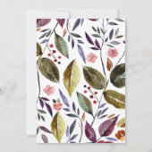 仮想シャワー新計画象のピンクベビーシャワー 招待状 (裏面)