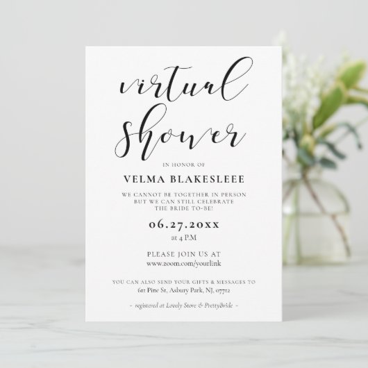 仮想シンプルシャワエレガントーとシステム 招待状 (スタンド正面)