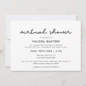 仮想シンプル赤ちゃんシャワー 招待状 (正面)