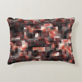 仮想タイルスタイル正方形モザイクのベージュから茶色 アクセントクッション (正面)