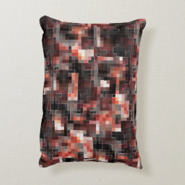 仮想タイルスタイル正方形モザイクのベージュから茶色 アクセントクッション