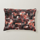 仮想タイルスタイル正方形モザイクのベージュから茶色 アクセントクッション (裏面)