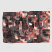 仮想タイルスタイル正方形モザイクのベージュから茶色 ゴルフタオル (横)