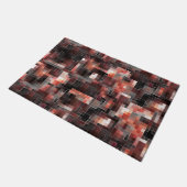 仮想タイルスタイル正方形モザイクのベージュから茶色 ドアマット (アングル)