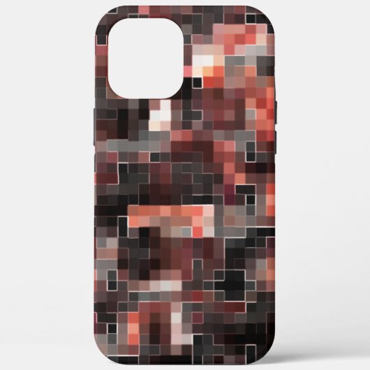 仮想タイルスタイル正方形モザイクのベージュから茶色 Case-Mate iPhoneケース (裏面)