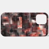 仮想タイルスタイル正方形モザイクのベージュから茶色 Case-Mate iPhoneケース (裏面 (横))