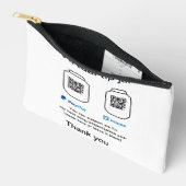 仮想チップjar q rコードマネー寄付PayPal ven アクセサリーポーチ (見開き)