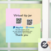 仮想チップjar q rコードマネー寄付PayPal ven ウィンドウサイン (ホーム)