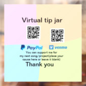 仮想チップjar q rコードマネー寄付PayPal ven ウィンドウサイン (シート2)