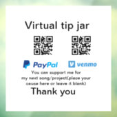 仮想チップjar q rコードマネー寄付PayPal ven ウィンドウサイン (シート3)