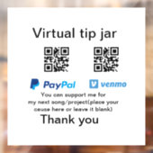 仮想チップjar q rコードマネー寄付PayPal ven ウィンドウサイン (シート2)