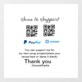 仮想チップjar q rコードマネー寄付PayPal ven ウィンドウサイン