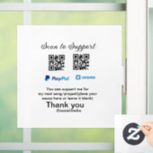 仮想チップjar q rコードマネー寄付PayPal ven ウィンドウサイン (ホーム)