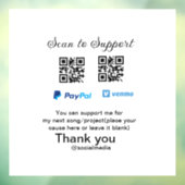 仮想チップjar q rコードマネー寄付PayPal ven ウィンドウサイン (シート3)