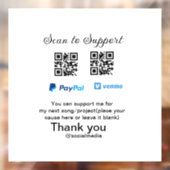 仮想チップjar q rコードマネー寄付PayPal ven ウィンドウサイン (シート2)