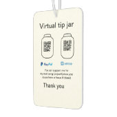 仮想チップjar q rコードマネー寄付PayPal ven カーエアーフレッシュナー (左)