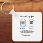 仮想チップjar q rコードマネー寄付PayPal ven キーホルダー (正面)