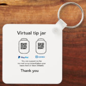仮想チップjar q rコードマネー寄付PayPal ven キーホルダー (裏面)