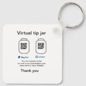 仮想チップjar q rコードマネー寄付PayPal ven キーホルダー (裏面)