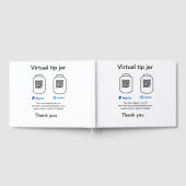 仮想チップjar q rコードマネー寄付PayPal ven ゲストブック (全面)