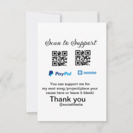 仮想チップjar q rコードマネー寄付PayPal ven サンキューカード