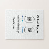 仮想チップjar q rコードマネー寄付PayPal ven ジグソーパズル (横)