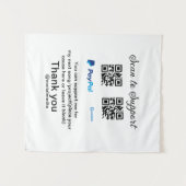 仮想チップjar q rコードマネー寄付PayPal ven タペストリー (正面(横))