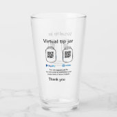 仮想チップjar q rコードマネー寄付PayPal ven タンブラーグラス (裏面)