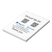 仮想チップjar q rコードマネー寄付PayPal ven ノートパッド (回転)