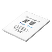 仮想チップjar q rコードマネー寄付PayPal ven ノートパッド (回転)