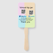 仮想チップjar q rコードマネー寄付PayPal ven ハンドファン (裏面)