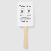 仮想チップjar q rコードマネー寄付PayPal ven ハンドファン (裏面)